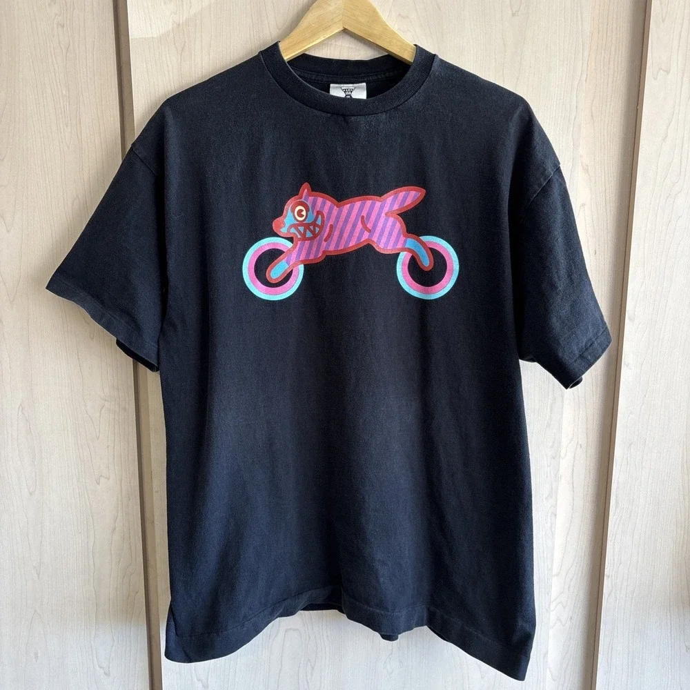 Icecream Black XL X-Large Men's‎ Logo Cotton T-Shirt Made in Japan
